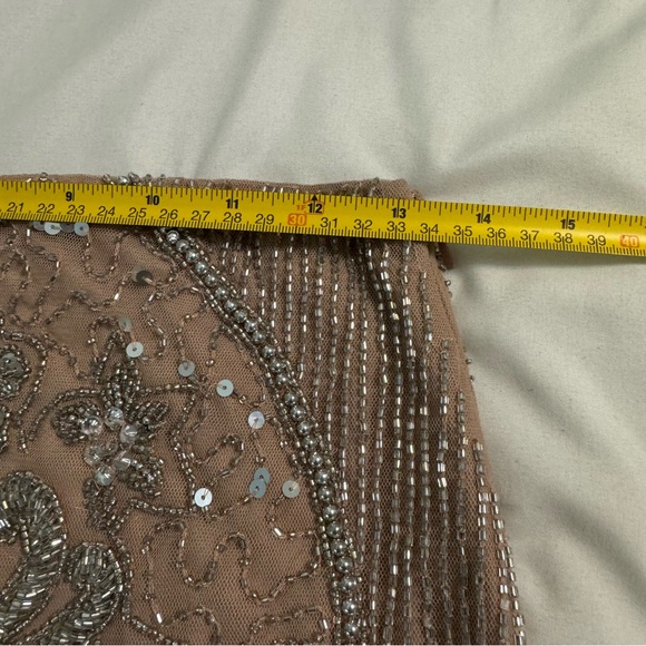 ASOS DESIGN Women’s Embellished Sequins Festival Beaded Fringe Mini Skirt Size 6 - Picture 4 of 11